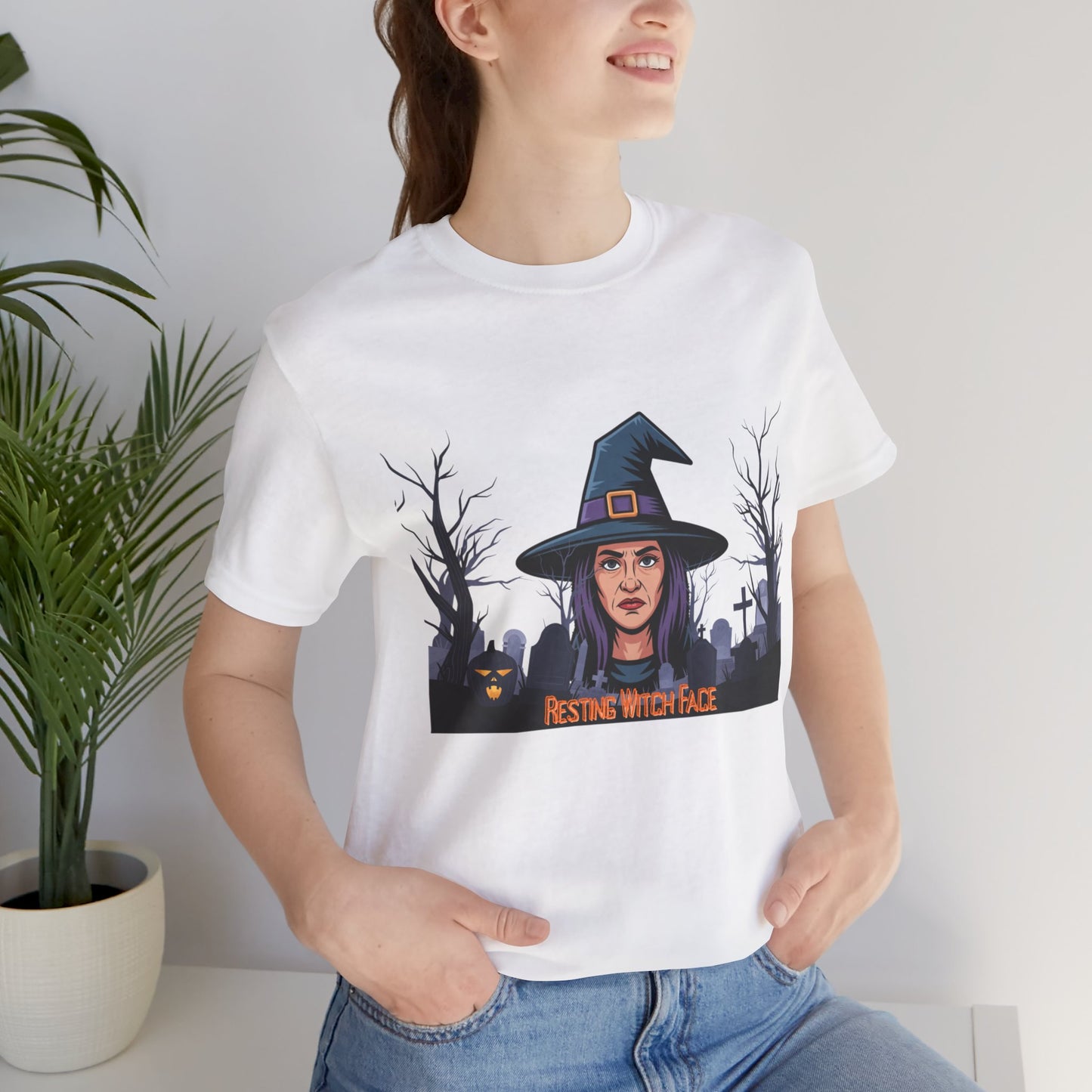 Resting Witch Face Unisex Jersey Short Sleeve Tee