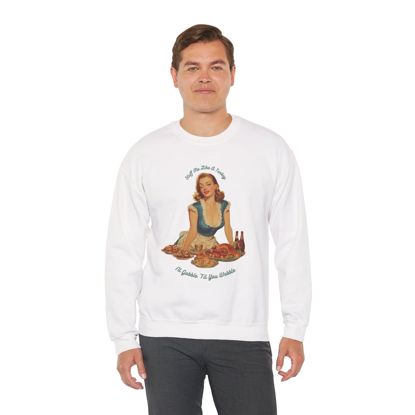 Thanksgiving Crewneck Sweatshirt - Funny Adult Gathering Sweater