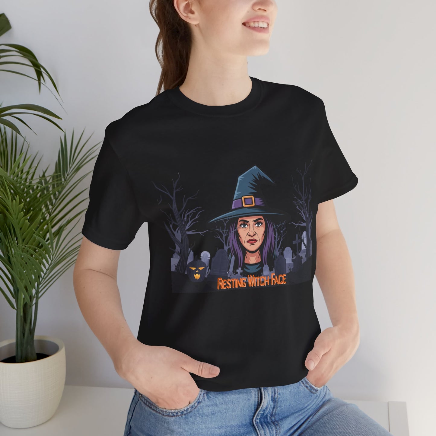 Resting Witch Face Unisex Jersey Short Sleeve Tee