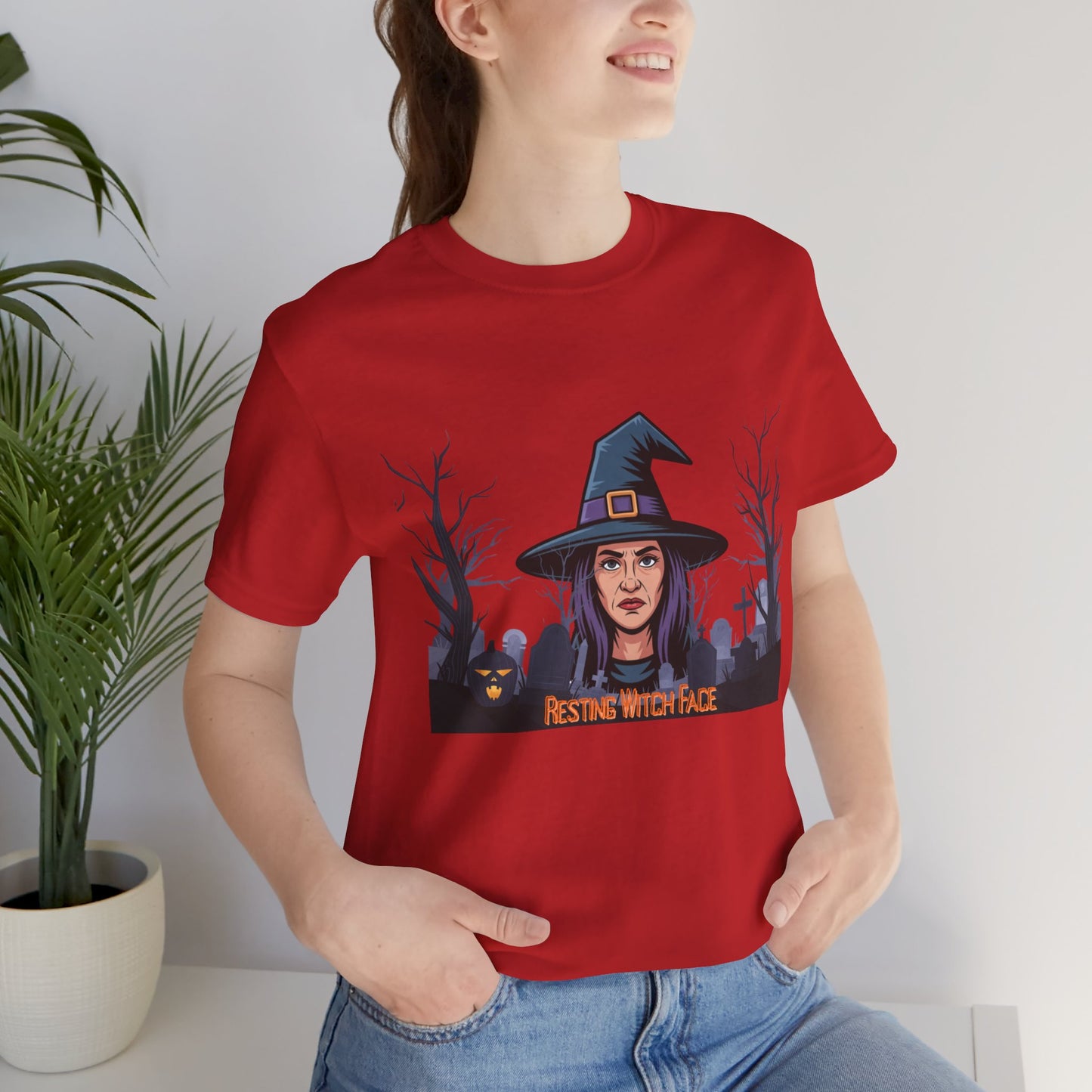 Resting Witch Face Unisex Jersey Short Sleeve Tee