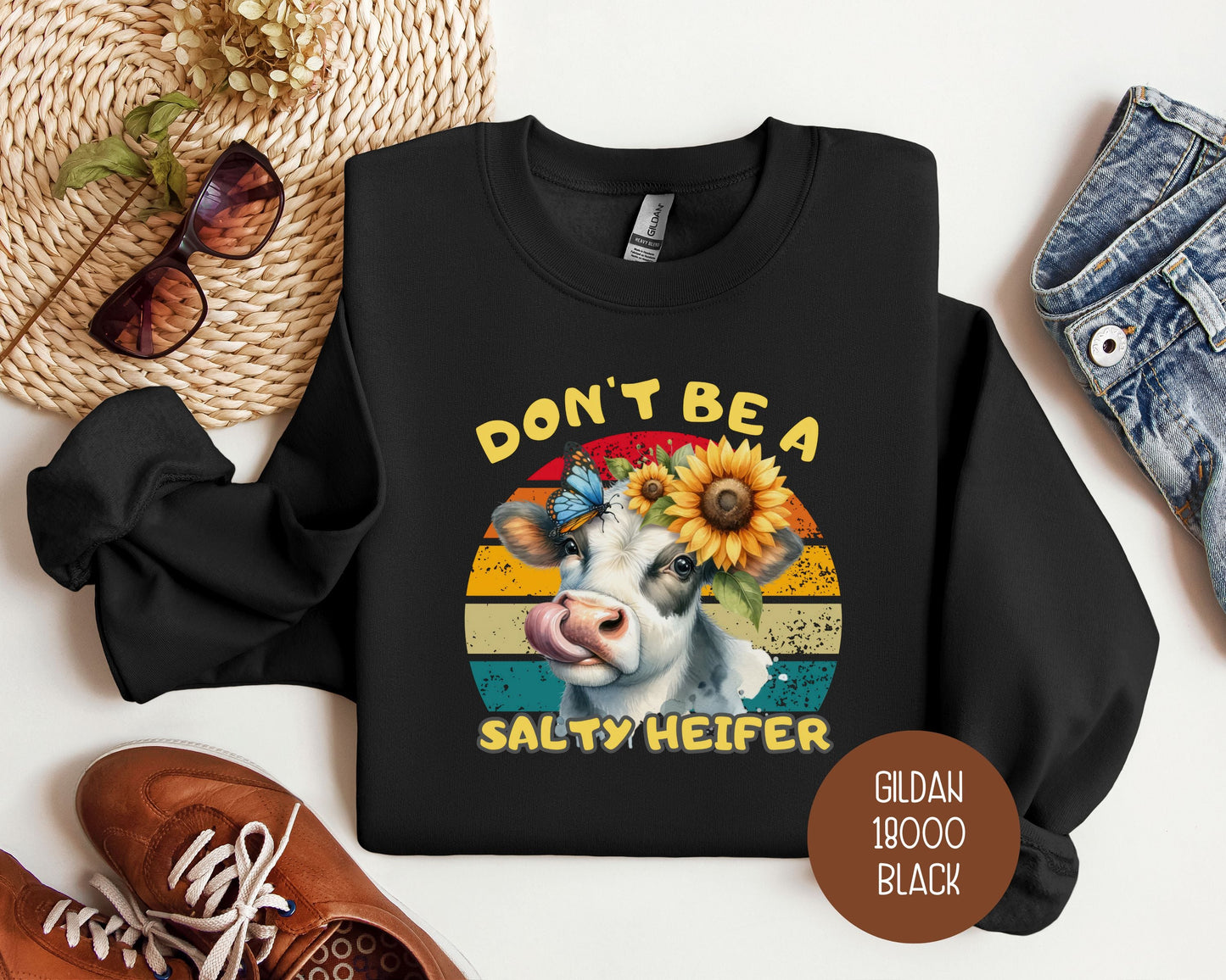 Don't Be a Salty Heifer Sweatshirt-1