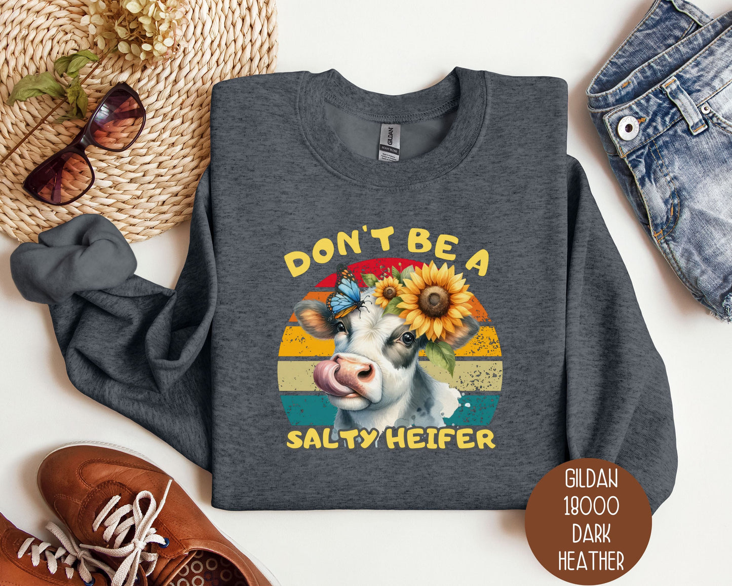 Don't Be a Salty Heifer Sweatshirt-2