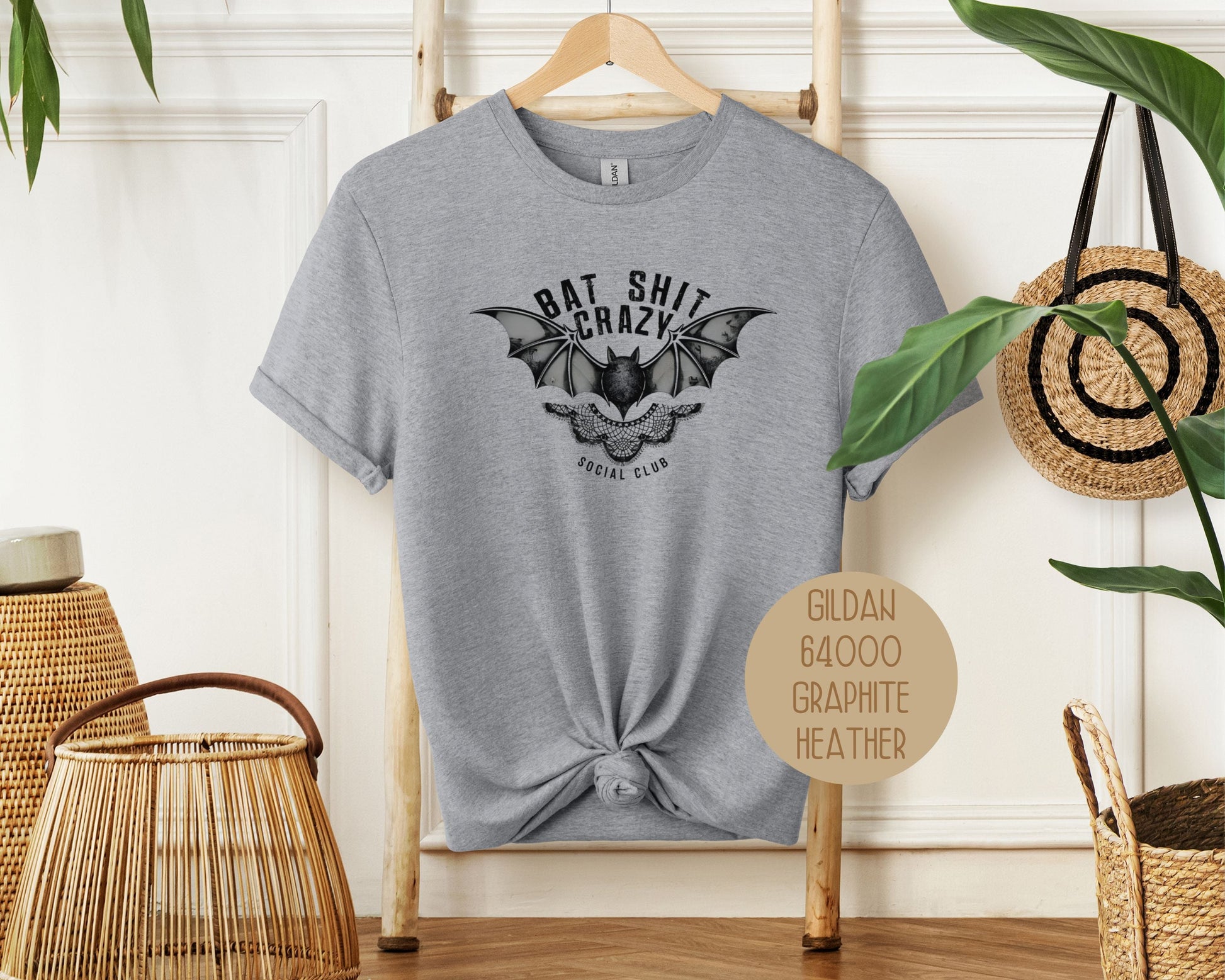 Bat Shit Crazy Social Club Retro Halloween Shirt-3