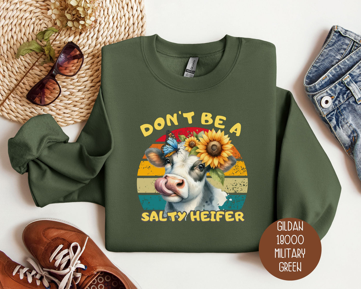 Don't Be a Salty Heifer Sweatshirt-3